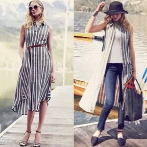 ANTHROPOLOGIE SZ 12 HOLDING HORSES KNOXVILLE SLEEVELESS SHIRT DRESS NW…